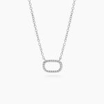 Collier Clem Argent Blanc - Bijoux sans pierre Femme | Histoire d&rsquo;Or