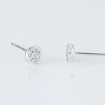 Boucles D'oreilles Puces Violanda Or Blanc Diamant - Clous d'oreilles Femme | Histoire d&rsquo;Or