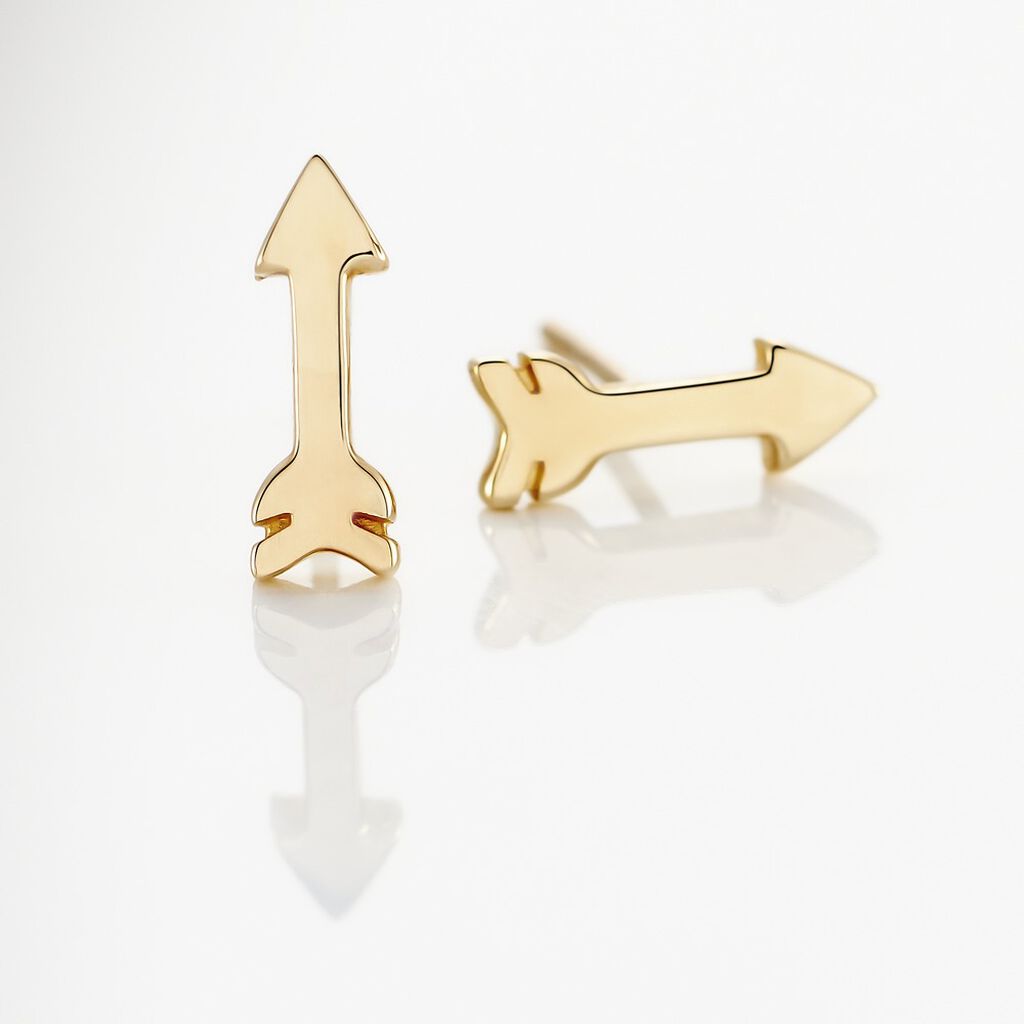 Boucles D'oreilles Puces Or Jaune Gnazi - Clous d'oreilles Femme | Histoire d’Or