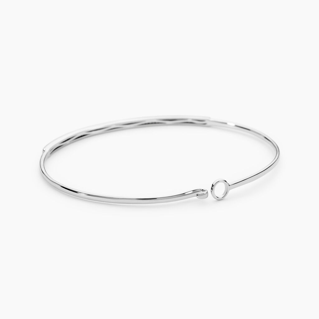 Bracelet Jonc Hermia Blanc Diamant Blanc - Bracelets joncs Femme | Histoire d&rsquo;Or