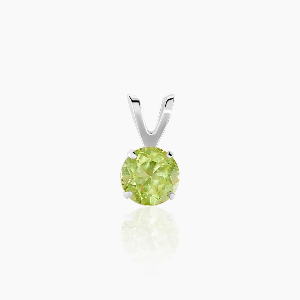 Pendentif Pepilla Or Blanc Péridot - Pendentifs Femme | Histoire d’Or