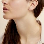 Boucles D'oreilles Puces Wiem Argent Blanc - Boucles d'oreilles fantaisie Femme | Histoire d&rsquo;Or