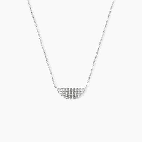 Collier Katia Argent Blanc Oxyde De Zirconium - Colliers fantaisie Femme | Histoire d’Or
