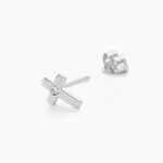Boucles D'oreilles Puces Laurice Argent Blanc Oxyde De Zirconium - Boucles d'oreilles fantaisie Femme | Histoire d&rsquo;Or