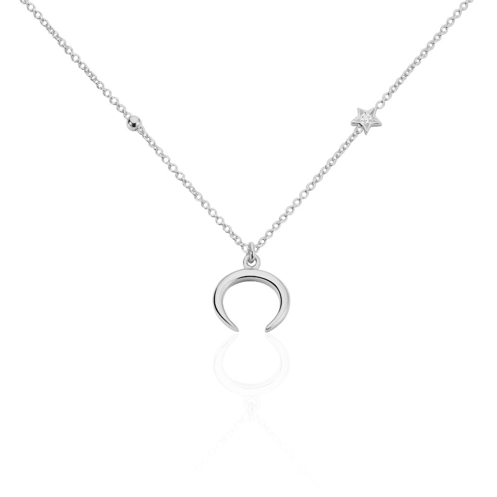 Collier Serenella Argent Blanc Oxyde De Zirconium - Colliers fantaisie Femme | Histoire d&rsquo;Or