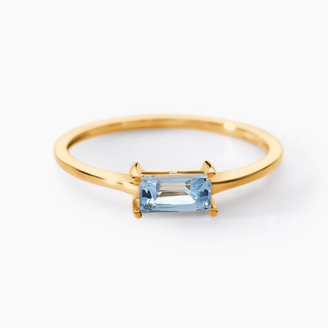 Bague Nottingham Or Jaune Topaze - Solitaires classiques Femme | Histoire d&rsquo;Or