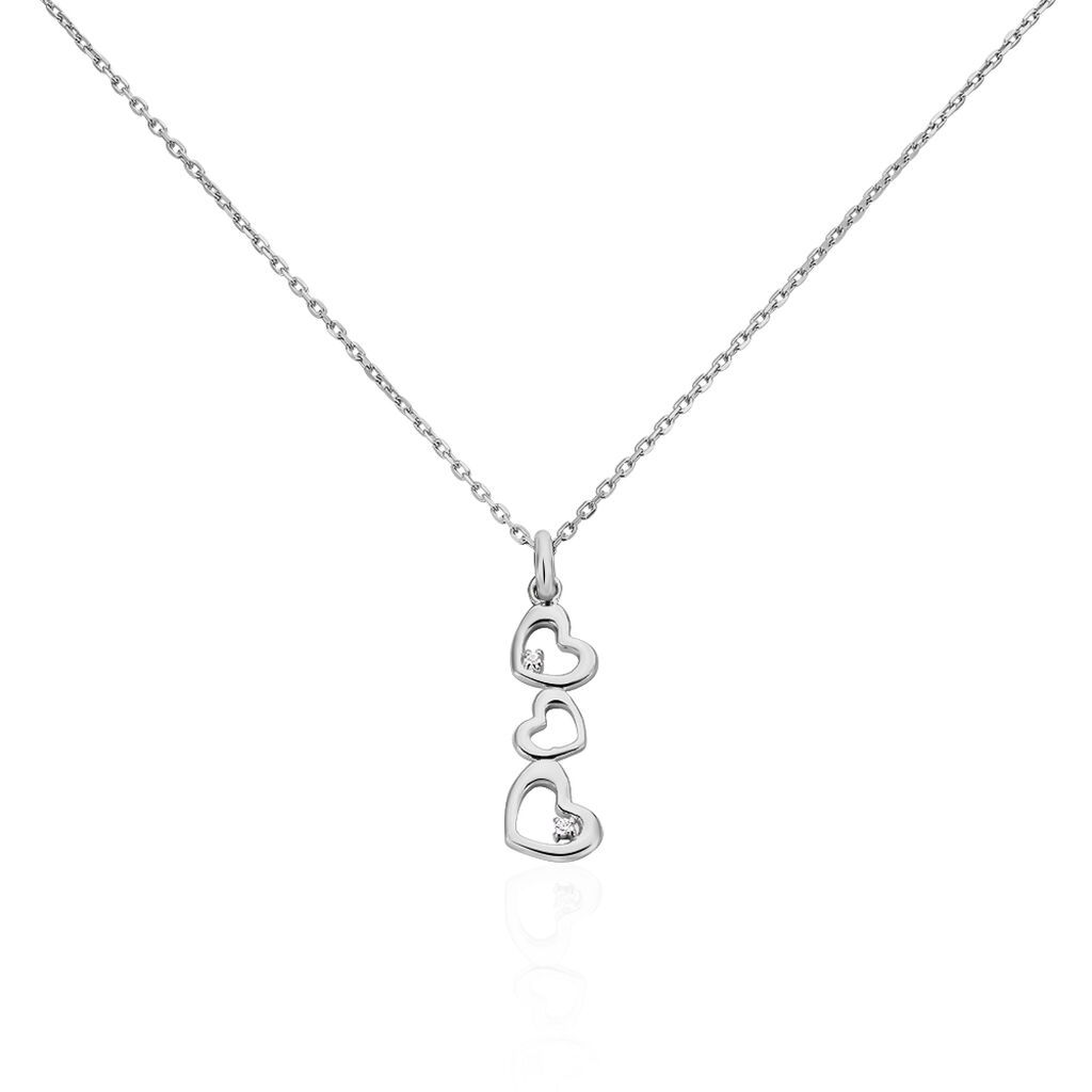 Collier Yolaine Argent Blanc Oxyde De Zirconium - Colliers fantaisie Femme | Histoire d’Or