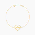 Bracelet Or Jaune Derry Oxyde De Zirconium - Bracelets Femme | Histoire d&rsquo;Or