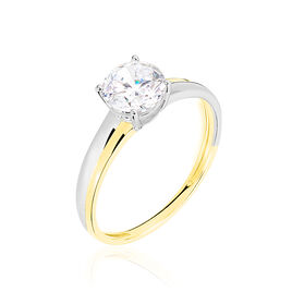 Bague Solitaire Michele Or Bicolore Oxyde De Zirconium - Bagues solitaires Femme | Histoire d’Or