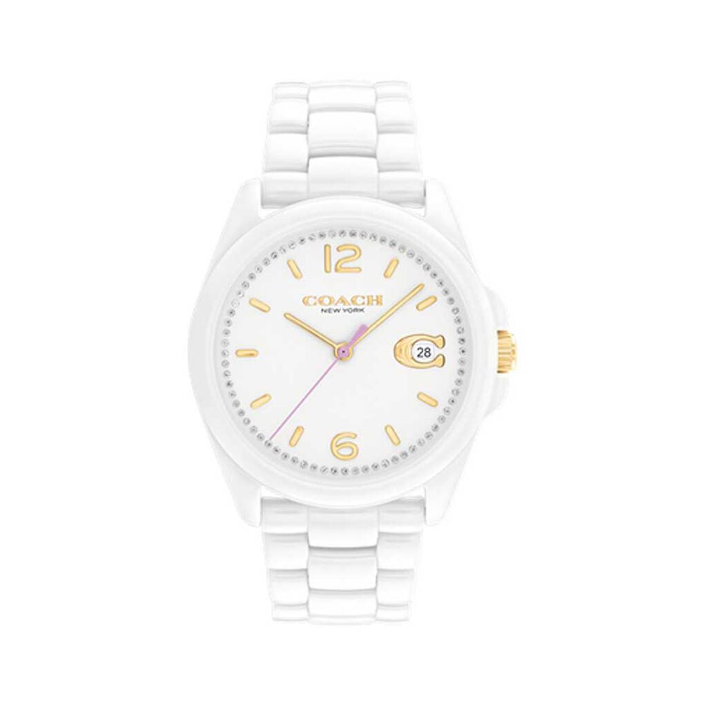 Montre Coach Greyson Blanc - Nouveautés Femme | Histoire d’Or
