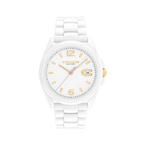 Montre Coach Greyson Blanc - Nouveautés Femme | Histoire d’Or