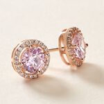 Boucles D'oreilles Puces Rio Argent Rose Oxyde - Boucles d'oreilles fantaisie Femme | Histoire d&rsquo;Or