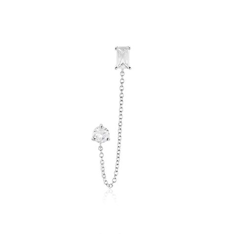 Bijou D'oreille Unitaire Kirstie Argent Blanc Oxyde De Zirconium - Boucles d'oreilles fantaisie Femme | Histoire d’Or