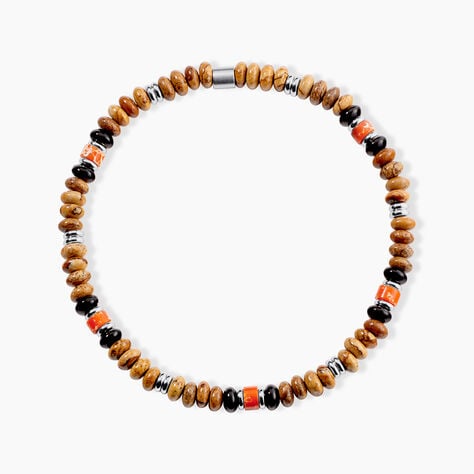 Bracelet Naturel Autres Tricolore Jaspe Africain Agate - F&ecirc;te des p&egrave;res Homme | Histoire d&rsquo;Or