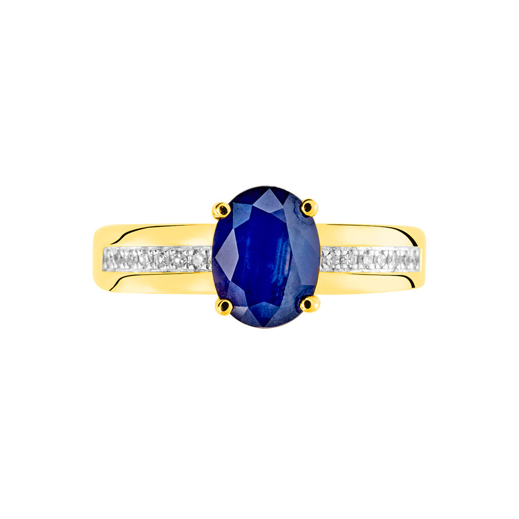 Bague Billel Or Jaune Saphir Diamant -  Femme | Histoire d’Or