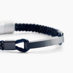 Bracelet Jourdan Donovan Acier Noir - Bracelets Cuir Homme | Histoire d&rsquo;Or