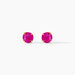 Boucles D'oreilles Puces Elea Serti Griffe Or Jaune Rubis - Clous d'oreilles Femme | Histoire d’Or