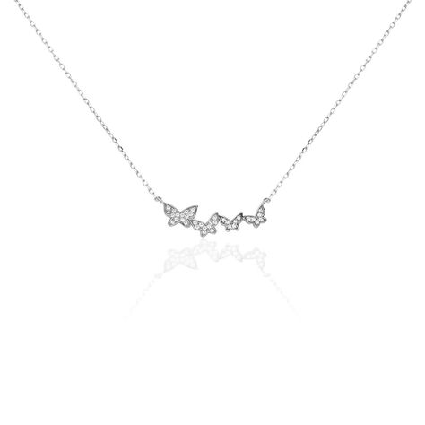 Collier Wilkie Argent Blanc Oxyde De Zirconium - Colliers fantaisie Femme | Histoire d’Or