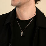 Collier Line Acier Blanc - Bijoux sans pierre Homme | Histoire d&rsquo;Or