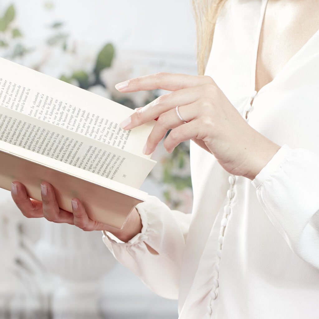 Alliance Pristina Or Blanc Diamant - Bijoux Femme | Histoire d&rsquo;Or