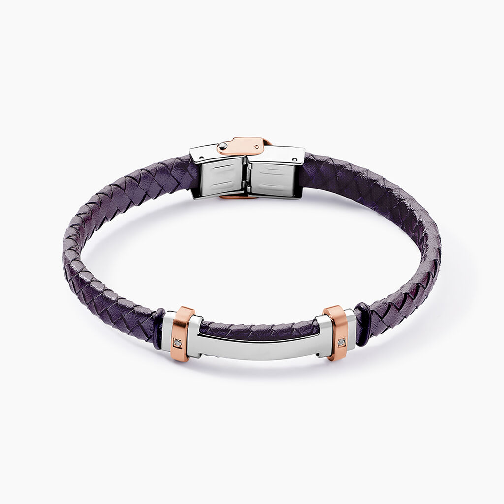 Bracelet Acier Blanc Ludovic Oxyde De Zirconium - Bracelets Homme | Histoire d&rsquo;Or