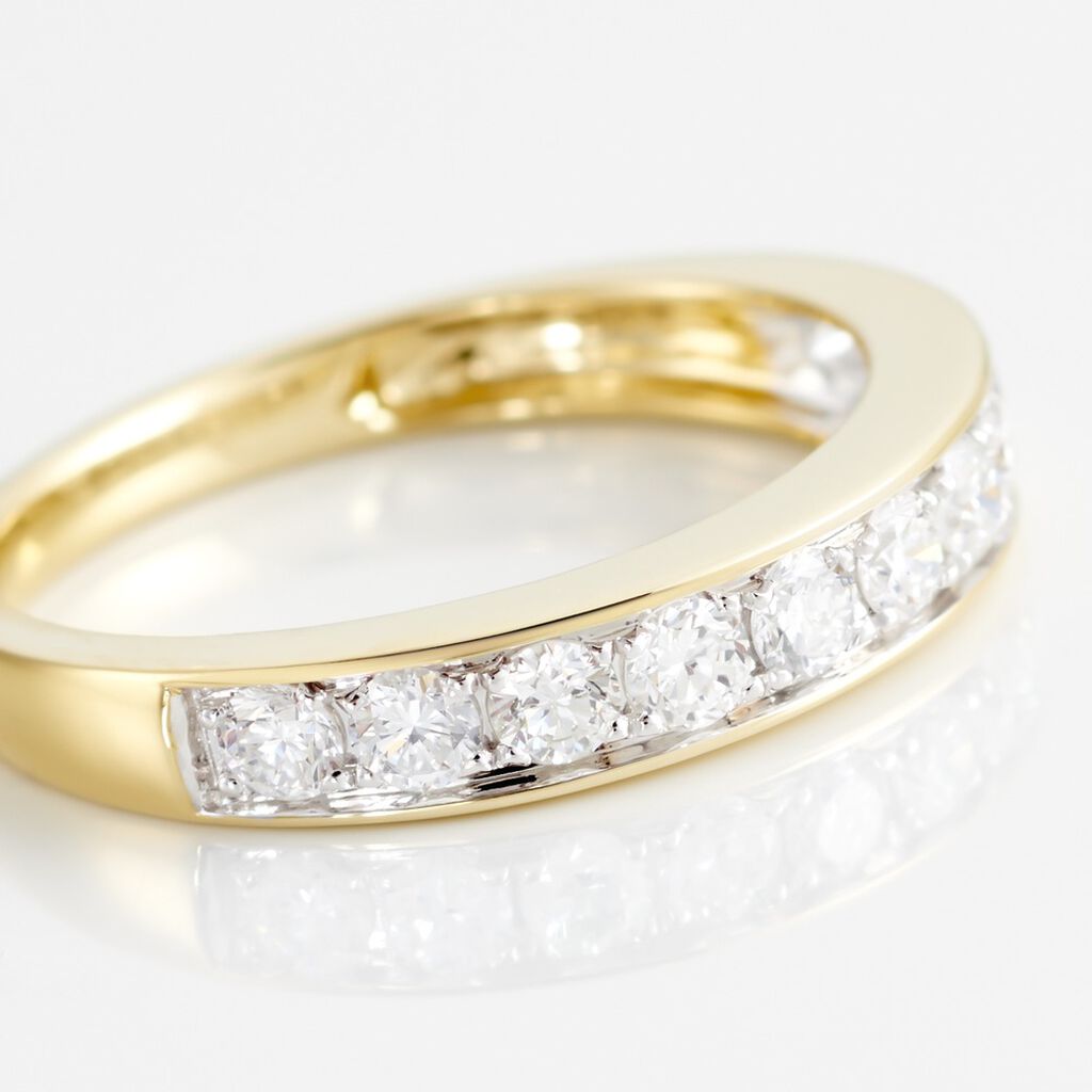 Demi-alliance Or Jaune Valentine Diamants Synthetique - Alliances Femme | Histoire d’Or