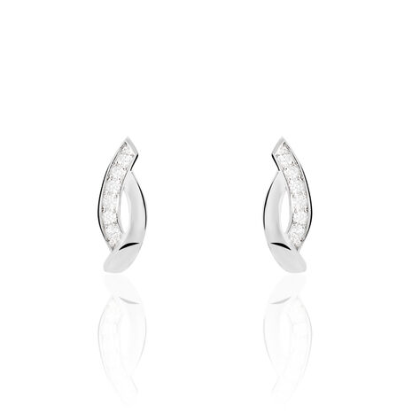 Boucles D'oreilles Pendantes Ange-line Argent Blanc Oxyde De Zirconium - Boucles d'oreilles fantaisie Femme | Histoire d’Or