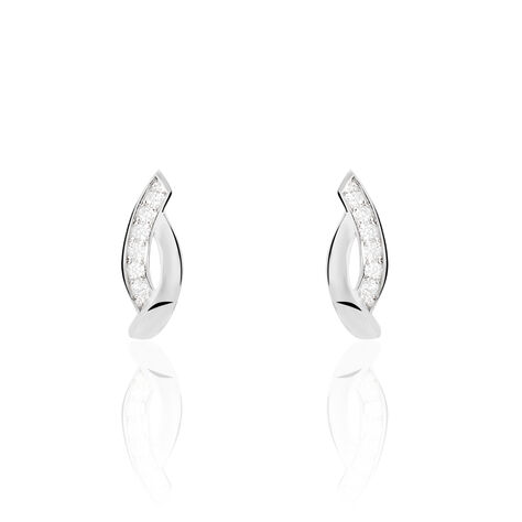 Boucles D'oreilles Pendantes Ange-line Argent Blanc Oxyde De Zirconium - Boucles d'oreilles fantaisie Femme | Histoire d’Or