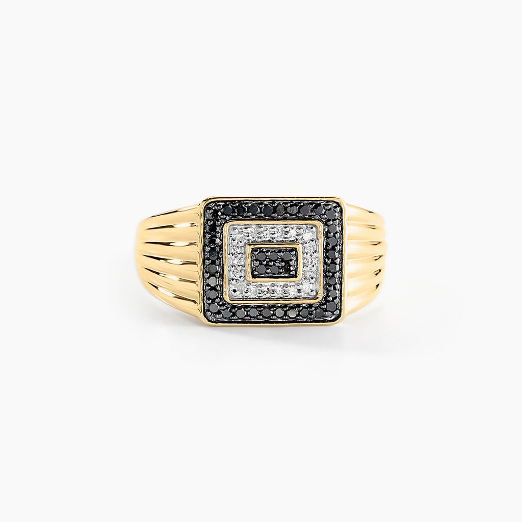 Chevalière Luukas Or Jaune Diamant - Chevalières Homme | Histoire d’Or
