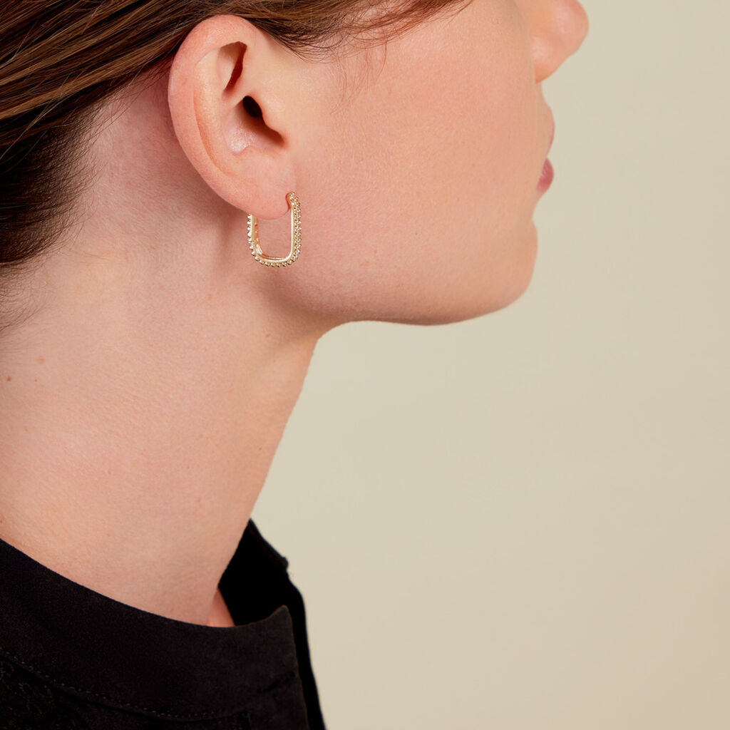 Créoles Hari Plaqué Or Doré - Boucles d'oreilles créoles Femme | Histoire d’Or
