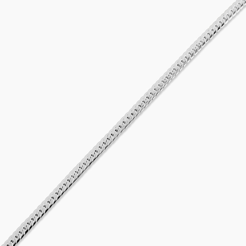 Bracelet Izel Maille Anglaise Or Blanc - Bracelets cha&icirc;ne Femme | Histoire d&rsquo;Or
