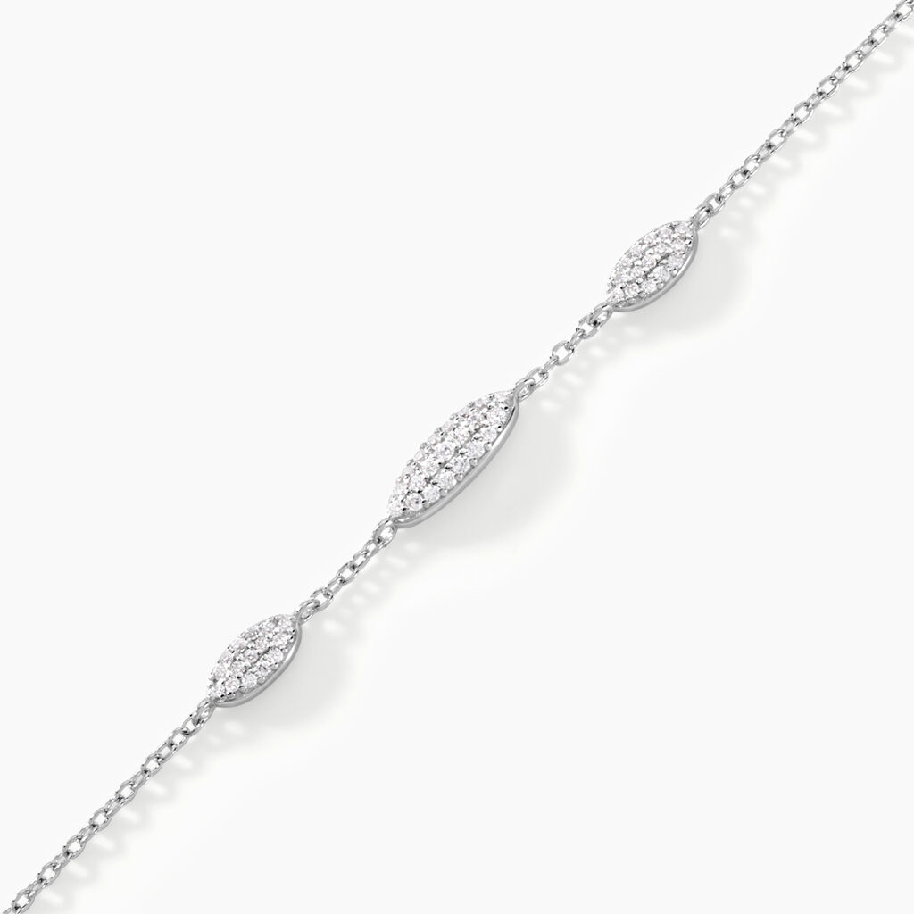 Bracelet Tiwa Argent Blanc Oxyde De Zirconium - Bracelets Femme | Histoire d’Or