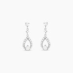 Boucles D'oreilles Pendantes Istanbul Argent Blanc Oxyde De Zirconium - Boucles d'oreilles fantaisie Femme | Histoire d&rsquo;Or