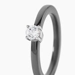 Bague Solitaire Nigelia Argent Blanc Oxyde De Zirconium - Bagues solitaires Femme | Histoire d&rsquo;Or