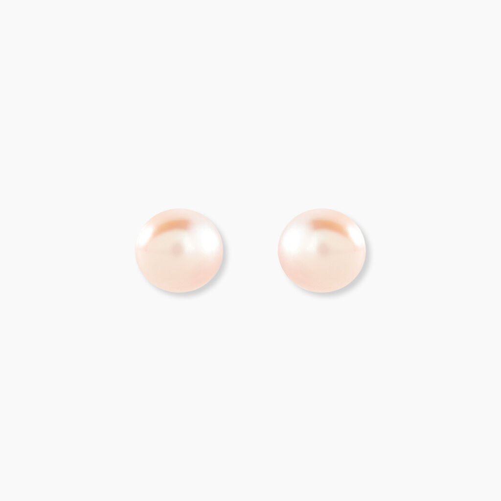 Boucles D'oreilles Puces Ursulina Or Jaune Perle De Culture - Clous d'oreilles Femme | Histoire d’Or