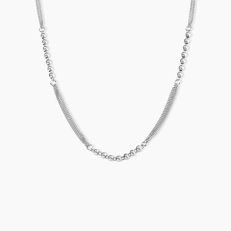 Collier Melodie Argent Blanc - Colliers fantaisie Femme | Histoire d&rsquo;Or