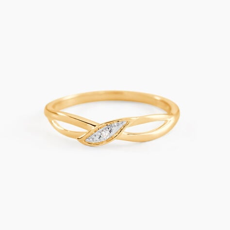 Bague Or Jaune Unora Diamants - Bagues solitaires Femme | Histoire d&rsquo;Or