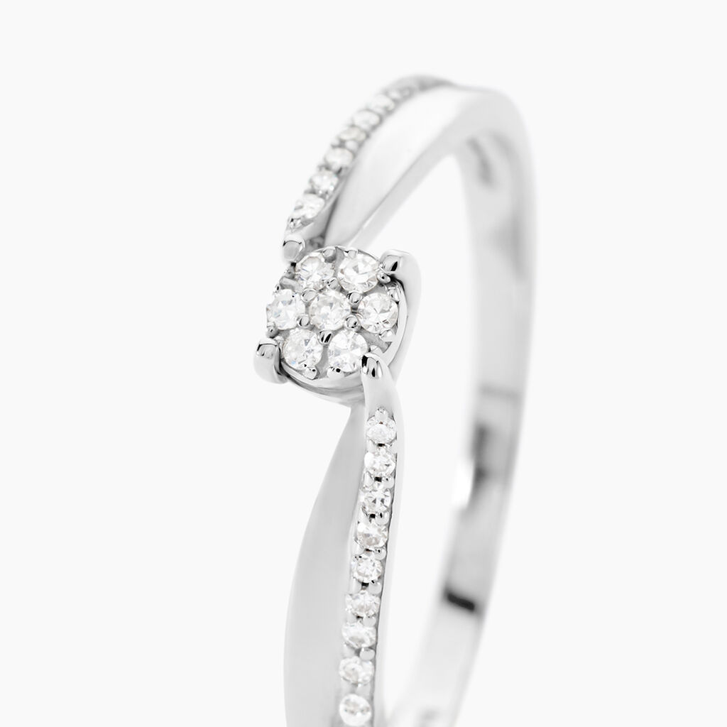 Bague Callysta Or Blanc Diamant - Bagues avec pierre Femme | Histoire d&rsquo;Or