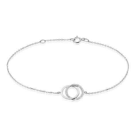 Bracelet Or Blanc Tresha Diamants - Bracelets Femme | Histoire d’Or