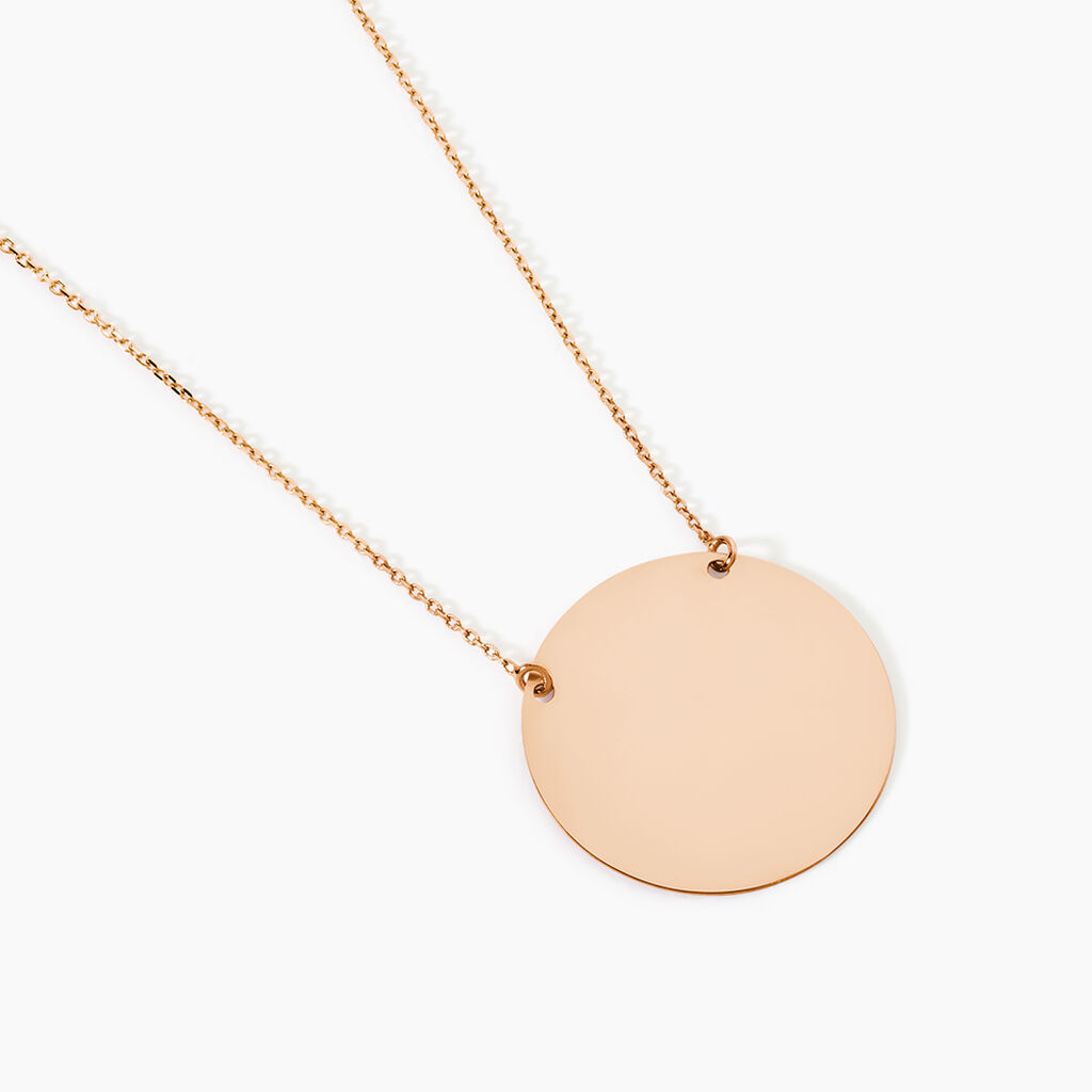 Collier Pastille Gravable Or Rose - Cadeaux de naissance Femme | Histoire d&rsquo;Or
