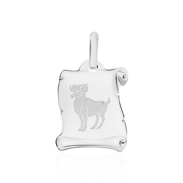 Pendentif Zodiaque Parchemin Argent Blanc Pendentif Zodiaque Parchemin Argent Blanc