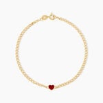 Bracelet Sweetheart Argent Dor&eacute; A L'Or 750/1000 - F&ecirc;te des m&egrave;res Femme | Histoire d&rsquo;Or