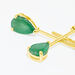 Boucles D'oreilles Pendantes Goutte Or Jaune Emeraude - Boucles d'oreilles pendantes Femme | Histoire d’Or