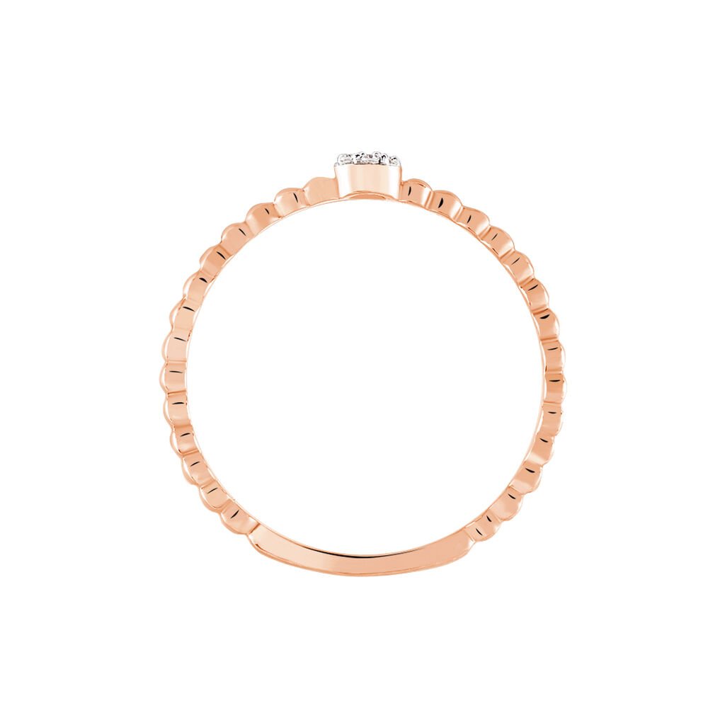 Bague Solitaire Gaxina Or Rose Diamant - Bagues solitaires Femme | Histoire d&rsquo;Or