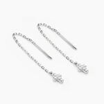 Boucles D'oreilles Pendantes Siem Argent Blanc Oxyde De Zirconium - Boucles d'oreilles fantaisie Femme | Histoire d&rsquo;Or