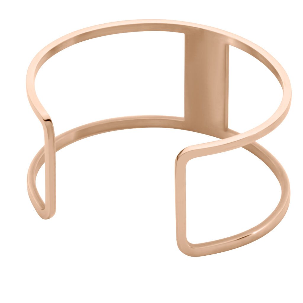 Bracelet Manchette Acier Rose Maria - Bracelets manchettes Femme | Histoire d&rsquo;Or