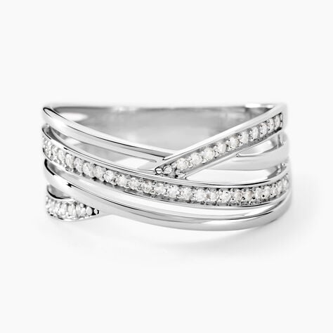 Bague Corilitia Or Blanc Diamant - Bagues avec pierre Femme | Histoire d’Or