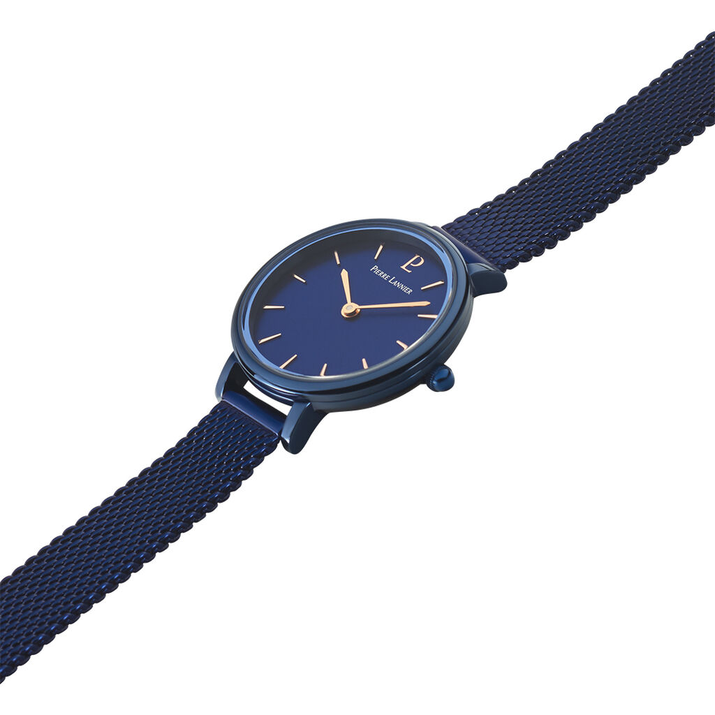 Montre Lannier Pierre Nova Acier Bleu - Montres Femme | Histoire d’Or