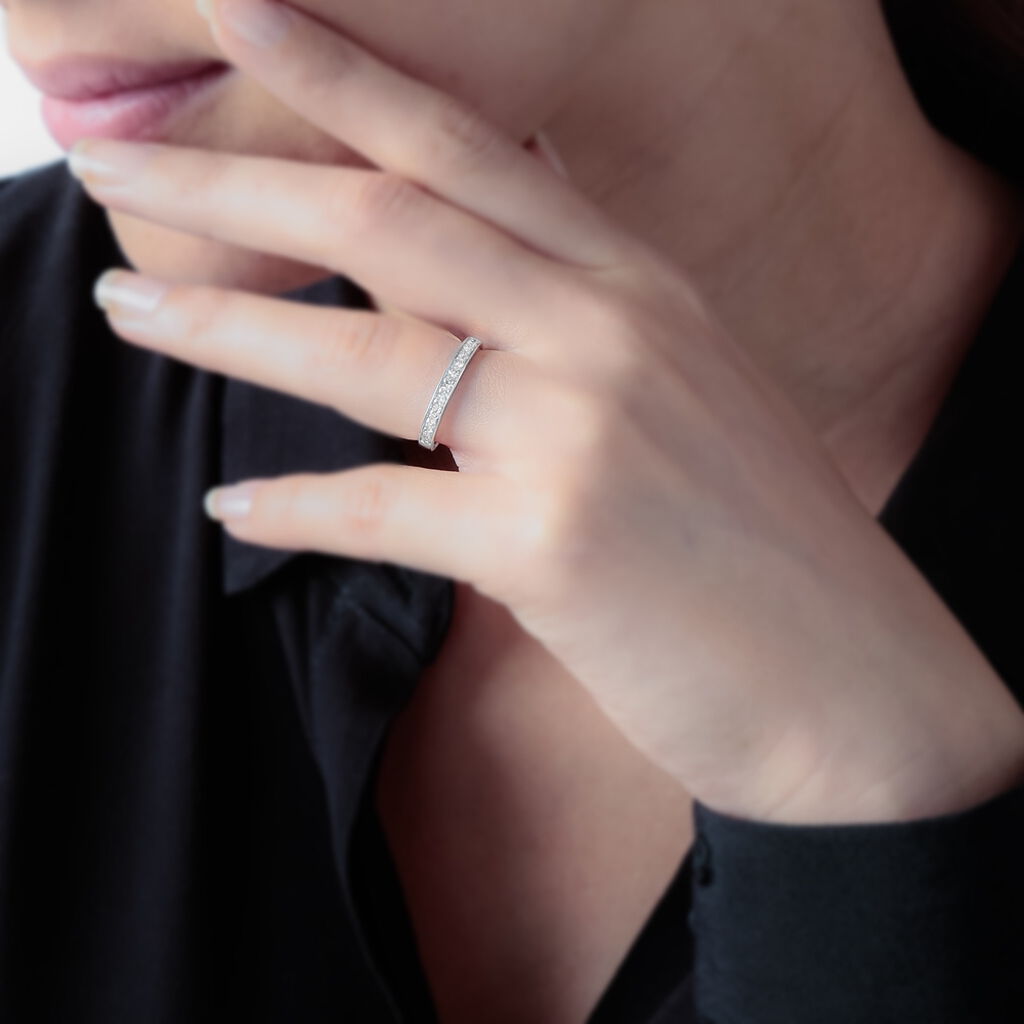 Alliance Valentina Or Blanc Diamant - Alliances Femme | Histoire d’Or