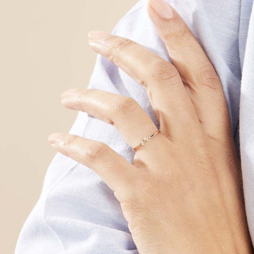 Bague Or Jaune Ulpia Diamants - Bagues avec pierre Femme | Histoire d’Or